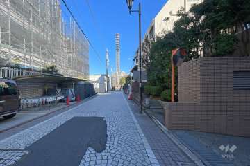 敷地北西側の前面道路　　