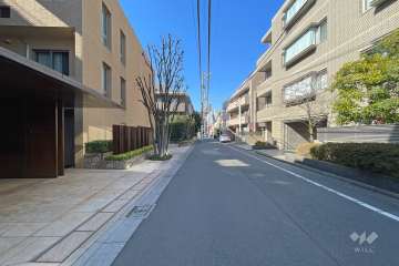敷地の北側前面道路（東側から）