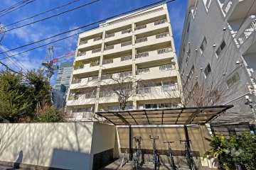 シャトー市ヶ谷の外観（南東側から）