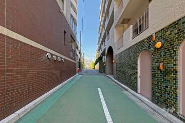 敷地西側前面道路（南側から）