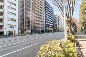 敷地北側の前面道路（東側から）