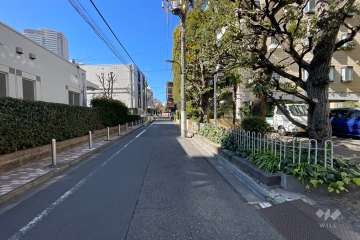 敷地南側の前面道路　