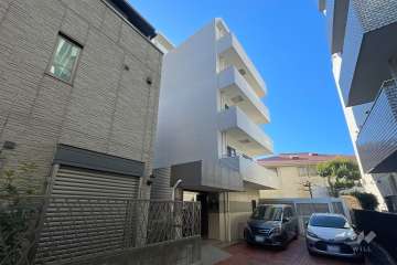 シャンベール若松町の外観（北西側から）