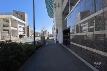 敷地の東側前面道路（北側から）