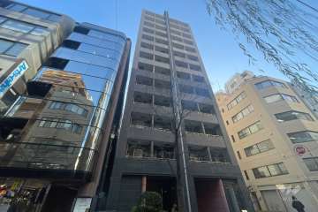 パレステュディオ新宿御苑駅前の外観（北東側から）