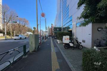 敷地北側の前面道路（西側から）