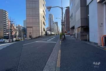 敷地の東側前面道路（北側から）