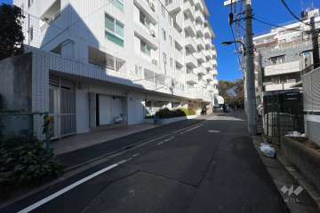 敷地の東側前面道路（南側から）