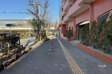 敷地西側の前面道路