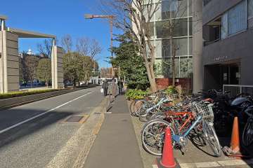 敷地西側の前面道路（南側から）