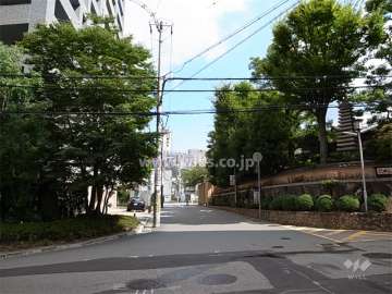 敷地東側の前面道路。すぐ北側には国道176号線が走っています。