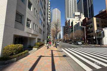敷地の東側前面道路（南側から）