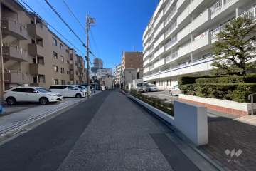 敷地の南側前面道路（東側から）