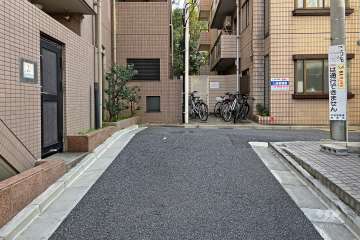 敷地の西側前面道路（北側から）