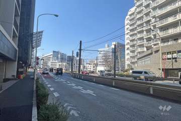 敷地の南側前面道路（東側から）