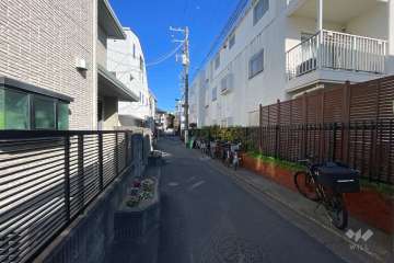 敷地の西側前面道路（南側から）