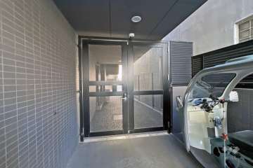 駐輪場の出入り口