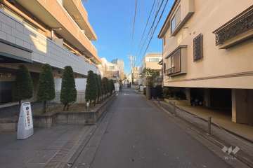 敷地東側の前面道路（南側から）