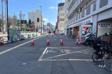 敷地南東側の前面道路　