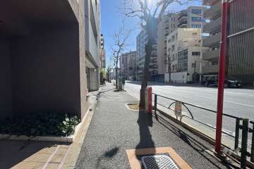 敷地西側の前面道路　