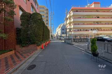 敷地北側の前面道路（東側から）
