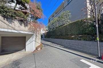 敷地の西側前面道路（南側から）