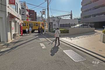 敷地の東側前面道路（北側から）