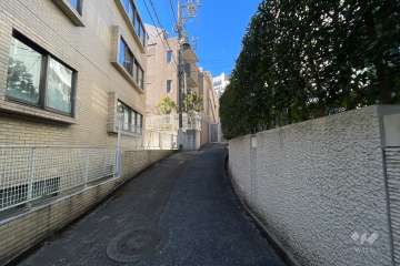 敷地の北側前面道路（東側から）