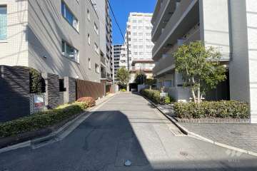 敷地東側の前面道路