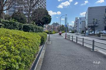 敷地西側の前面道路　