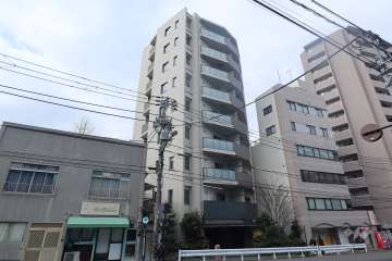 グランドメゾン新宿弁天町の外観（南東側から）