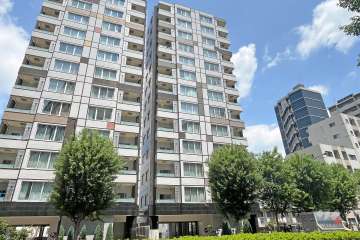 ジオ西新宿ツインレジデンスイースト棟の外観（南西側から）