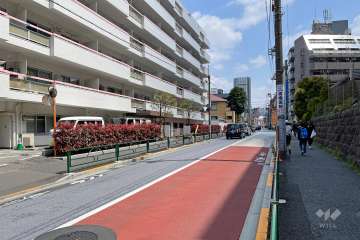 敷地南側の前面道路　