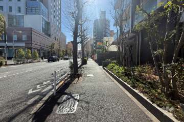 敷地東側の前面道路