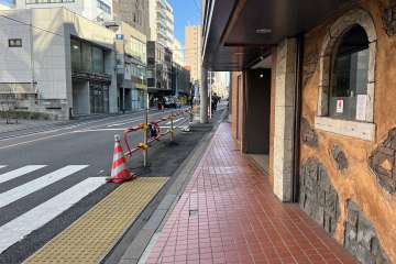 敷地北側の前面道路　