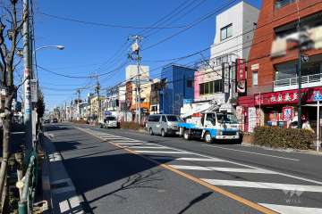 敷地南西側の前面道路