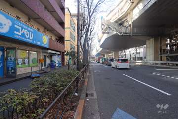 敷地北東側の前面道路　