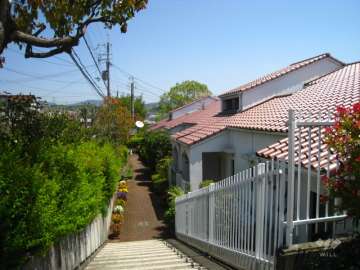 敷地内に階段があります