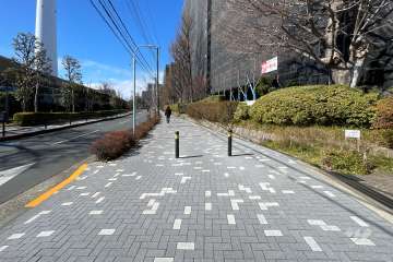 敷地の南側前面道路（東側から）