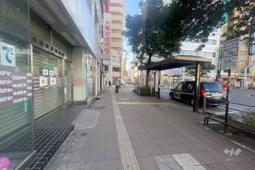 敷地西側の前面道路（北側から）