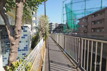 敷地南東側の前面道路