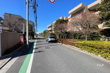 敷地南西側の前面道路　