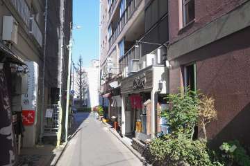 敷地北西側の前面道路