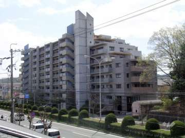 敷地の北東側は県道に面しています。