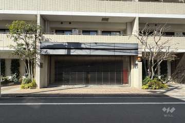 駐車場の出入り口（リングシャッター付き）