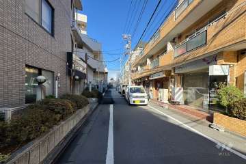 敷地南西側の前面道路　