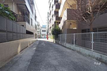 敷地東側の前面道路