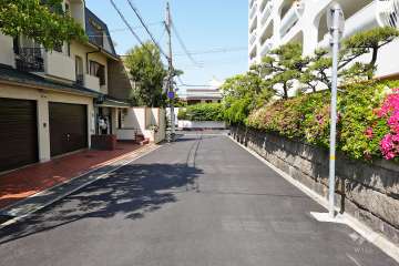 敷地南側の前面道路（東側から）