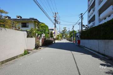 敷地西側の前面道路（南側から）