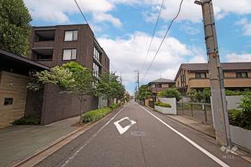 敷地東側の前面道路（南側から）